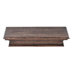 novasolo halifax mindi wood floating wall shelf – medium in black wash