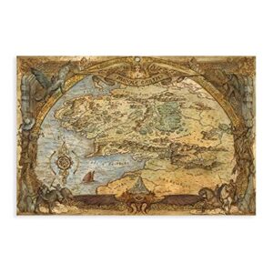 map of middle earth, lord of the rings poster, christmas gifts, the hobbit, fantasy map, gift for him, christmas decor, middle earth canvas canvas poster for room aesthetics postrer bedroom decor spo
