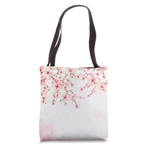 japan pink flower gift sakura florist anime cherry blossom tote bag