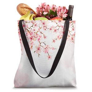 Japan Pink Flower Gift Sakura Florist Anime Cherry Blossom Tote Bag