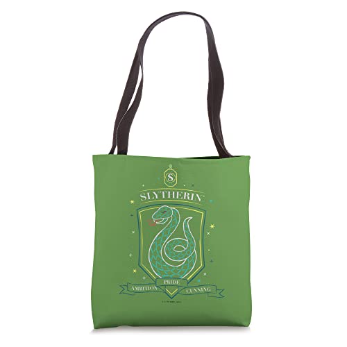 Harry Potter Hand Drawn Slytherin Shield Tote Bag