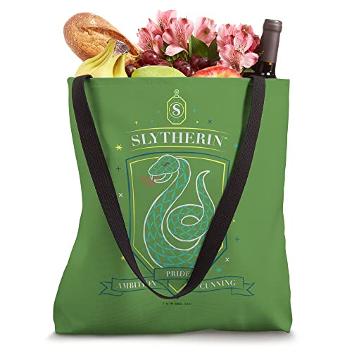 Harry Potter Hand Drawn Slytherin Shield Tote Bag