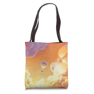 disney and pixar’s up pastel sunset house balloon tote bag