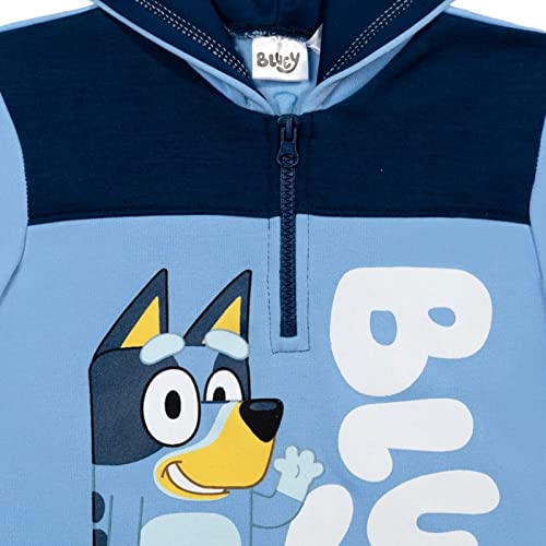 Bluey Toddler Boys Fleece Half Zip Hoodie 2T Blue