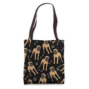 cute bull mastiff dog lover gift women girl tote bag
