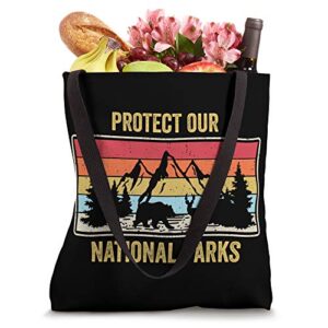 Protect Our National Parks Nature Lover Hiker Earth Day Tote Bag