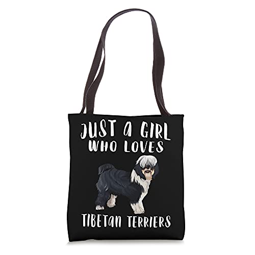 Im Just A Girl Who Loves Tibetan Terriers Dog Lover Tote Bag