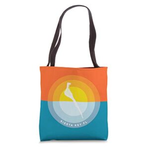 siesta key florida sunset beach tote bag