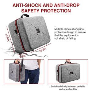 Double-Layer Design Protective Compatible with ps5 Carrying Case,Hard Shell Have Cushion Padding Travel Storage Bag Compatible with Playstation 5 Digital Edition/Disc game Consoles,Waterproof and Shockproof.