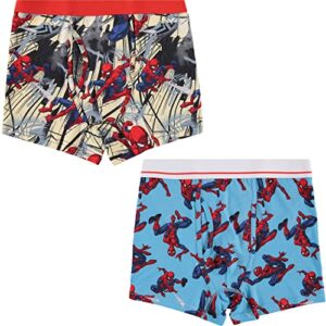 marvel mens comics boxer briefs – spiderman mens underwear – 2 pack boxer briefs (spiderman multi, large)