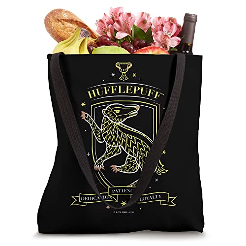 Harry Potter Hand Drawn Hufflepuff Shield Tote Bag