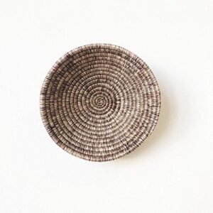 small african basket: ruhondo/rwanda basket/woven bowl/sisal & sweetgrass basket/brick, blush
