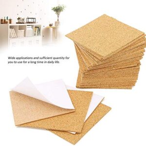 60Pcs Self Adhesive Cork Squares, MOTASOM 4 x 4 Inch Strong Cork Adhesive Sheets, Reusable Cork Board Cork Backing Sheets, Mini Wall Cork Tiles Mat for Coasters and DIY Crafts