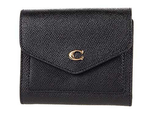 COACH Cross Grain Leather Wyn Small Wallet Li/Black One Size