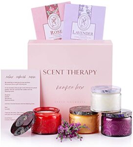 aromatherapy candle gift set for women – 6-piece scented candles, ideal for mom, sister, daughter, perfect for birthdays, mother’s day, and special occasions – relaxing and delightful fragrances