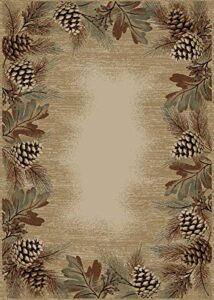mayberry rug pembroke pines area rug, 5’3″x7’3″, antique