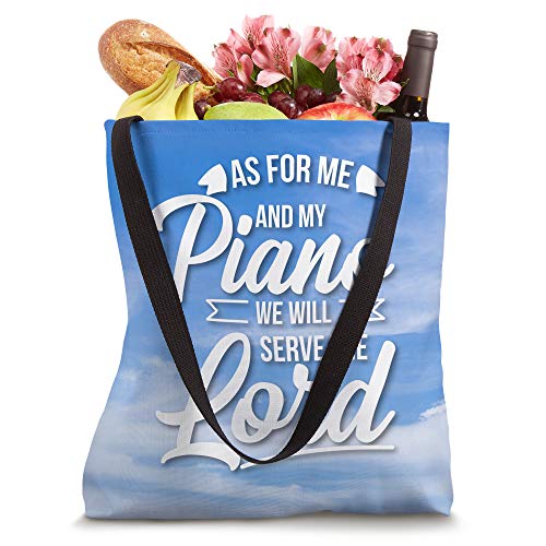 Christian Piano Player Design, Serve The Lord Pianist Gift Tote Bag