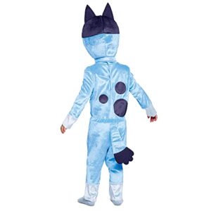 Disguise Bluey Costume for Kids, Official Bluey Character Outfit with Jumpsuit and Mask, Classic Toddler Size Medium (3T-4T)