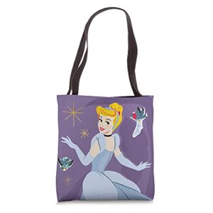 disney princess cinderella purple tote bag