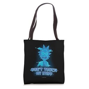 rick and morty rick says don’t touch my stuff tote bag