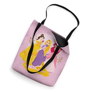 Disney Princess Belle Rapunzel Ariel Pink Tote Bag