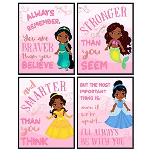 black girls wall art – african american girl wall decor – pink princess wall decor – toddler, little girls bedroom decor – cute girls room decor – baby girl room decorations – positive daughter gifts