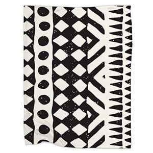 swono aztec print throw blanket,tribal design geometric ethnic stripe lines black white thorw blanket soft warm decorative blanket for bed couch sofa office blanket 30″x40″