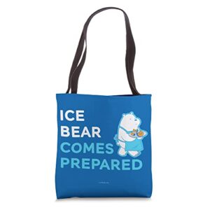we bare bears ice bear comes prepared tote bag