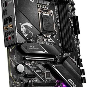 MSI MPG Z490 GAMING EDGE WIFI ATX Gaming Motherboard (10th Gen Intel Core, LGA 1200 Socket, DDR4, CF, Dual M.2 Slots, USB 3.2 Gen 2, Wi-Fi 6, DP/HDMI, Mystic Light RGB)