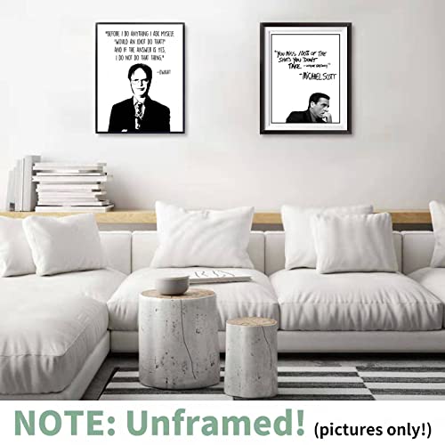3PCS The Office Motivational Quote print, TV Show poster wall decor, Michael Scott, Dwight Schrut, Funny Great Gift For Fans,11*14 Inch