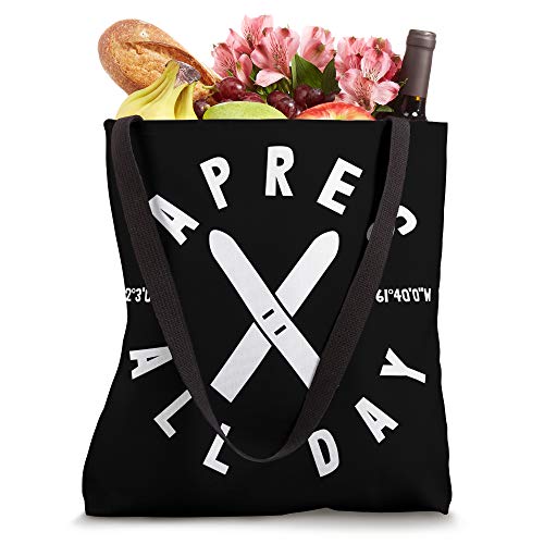 Apres Ski All Day Ski Cool Skier Winter Sports Skiing Gift Tote Bag