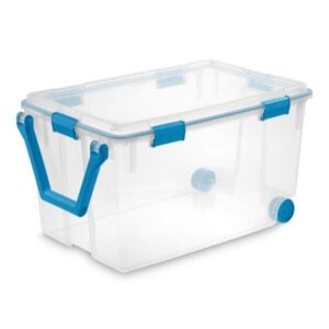 sterilite 9065156 120 qt. 16.75 x 19.625 x 30.25 in. storage tote with wheels – pack of 333