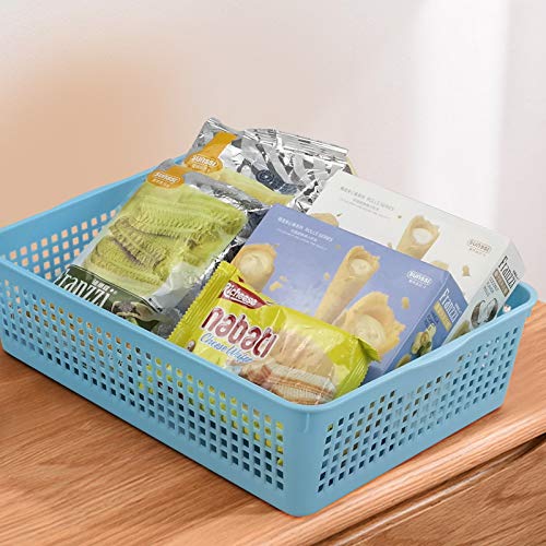 Easymanie Colorful Plastic Basket Tray, A4 Paper Baskets, Pack of 6