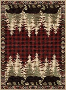 mayberry rug blowing rock area rug, 2’3″x3’3″, red