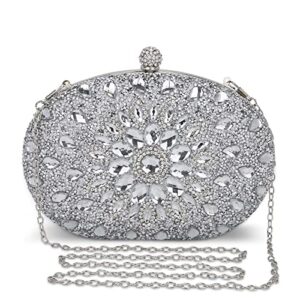 uborse clutch bag women shoulder bag small crystal bag elegant rhinestone clutch evening purse for wedding cocktail party