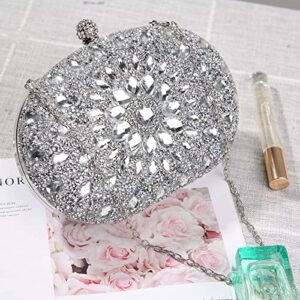 UBORSE Clutch Bag Women Shoulder Bag Small Crystal Bag Elegant Rhinestone Clutch Evening Purse for Wedding Cocktail Party