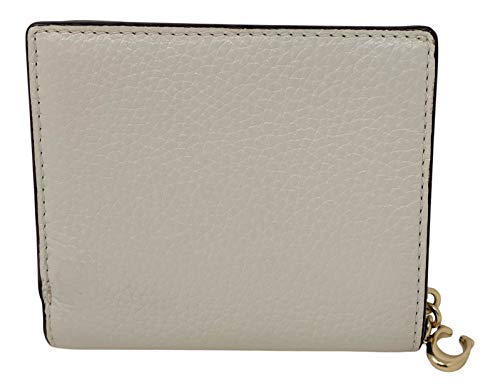 Coach Pebble Leather Snap Wallet Chalk Style No. C2862