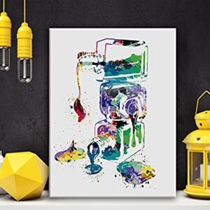 Nail Polish Bottle Watercolor Poster Canvas Wall Art for Home/Nails Studio/Beauty Salon Decor - Nail Varnish Canvas Print Wall Art Painting Ready to Hang Gifts - Easel & Hanging Hook 12x15 Inch