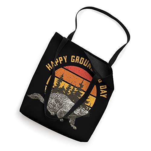 Vinatage Happy Groundhog Day Funny Wood Chuck Holiday Gift Tote Bag