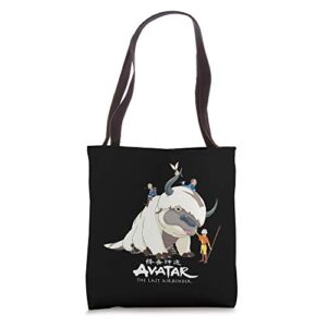 avatar: the last airbender character collage tote bag