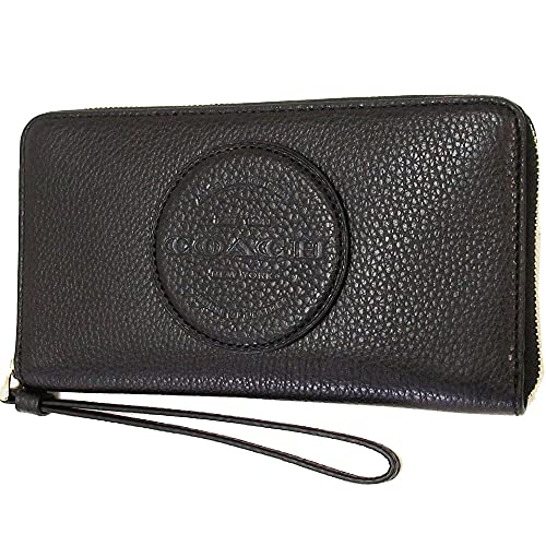 COACH Women's Dempsey Large Phone Wallet (Black)