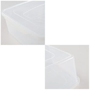 Callyne 2-Pack 16 L Clear Plastic Storage Box, Latch Storage Bin