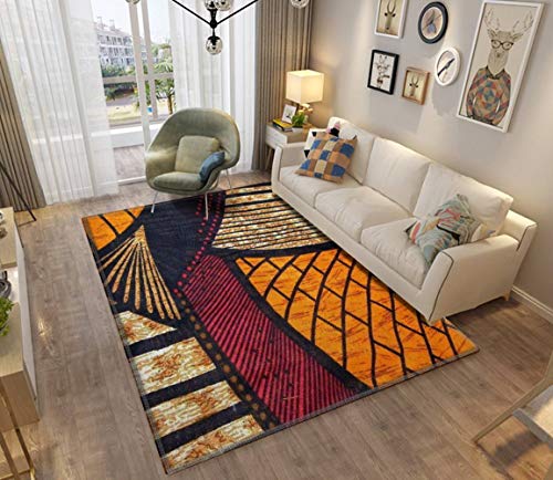 Hot and Warm African Wax Print Area Rugs Non-Slip Floor Mat Doormats Home Runner Rug Carpet for Bedroom Indoor Outdoor Kids Play Mat Nursery Throw Rugs Yoga Mat