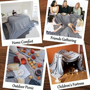 Oversized King Blanket 120 × 120, Extra Large Blanket Throw 10' × 10' with Packaging, Super Soft and Warm Giant Blanket for Winter, Perfect Christmas Blanket, Large Picnic Blanket Fit The Whole Family