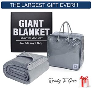 Oversized King Blanket 120 × 120, Extra Large Blanket Throw 10' × 10' with Packaging, Super Soft and Warm Giant Blanket for Winter, Perfect Christmas Blanket, Large Picnic Blanket Fit The Whole Family