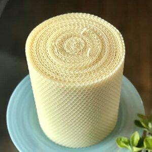 Hand Rolled Beeswax Pillar Candles by Little Bee of Connecticut (6 x 5 Inch Triple Wick)