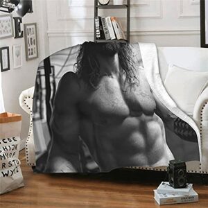 joseph jason namakaeha momoa throw blankets 3d printed polyester daily home blanket ,bedroom living room home decor all seasons for bed couch chair sofa travel 60″x50″
