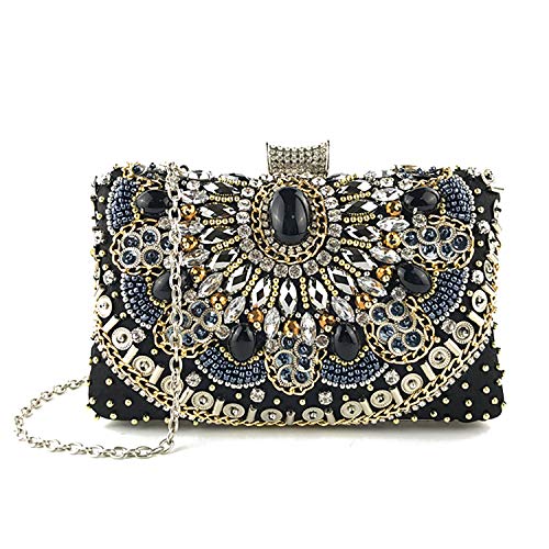 Lanpet Women Clutches Crystal Rhinestone Evening Handbag Chain Strap Shoulder Bag