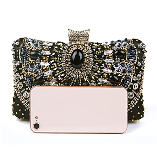 Lanpet Women Clutches Crystal Rhinestone Evening Handbag Chain Strap Shoulder Bag