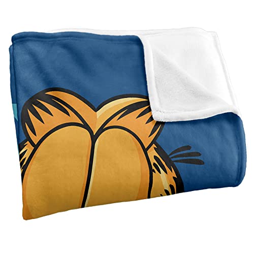 Garfield Blanket, 50"x60", Never Ever Wrong Silky Touch Sherpa Back Super Soft Throw